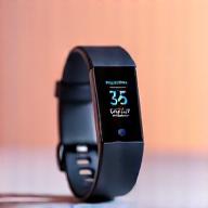 Fitbit device on a wrist
